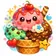 Colorful cartoon avatar of a smiling, friendly fox with large expressive eyes, ideal for user profiles.
